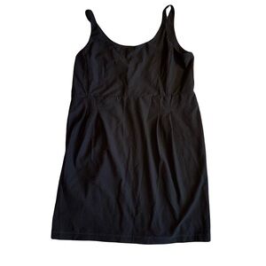 Eileen Fisher Sleeveless Tank Scoop Neck Stretch Dress, Black, Size L